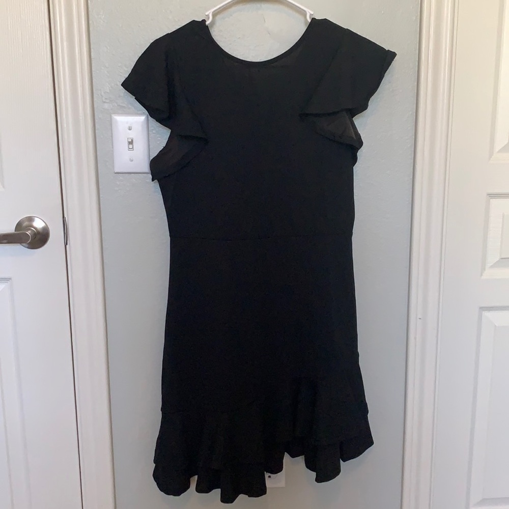 Asymmetrical ruffled dress
